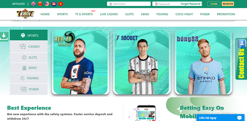 7Fun7 - Cá cược liền tay, thu ngay lợi nhuận khủng