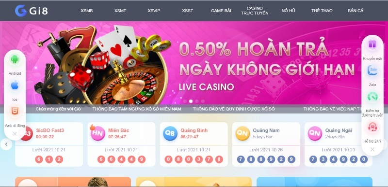 Gi8 – Nhà cái lô đề siêu uy tín với tỷ lệ cược 1 ăn 99